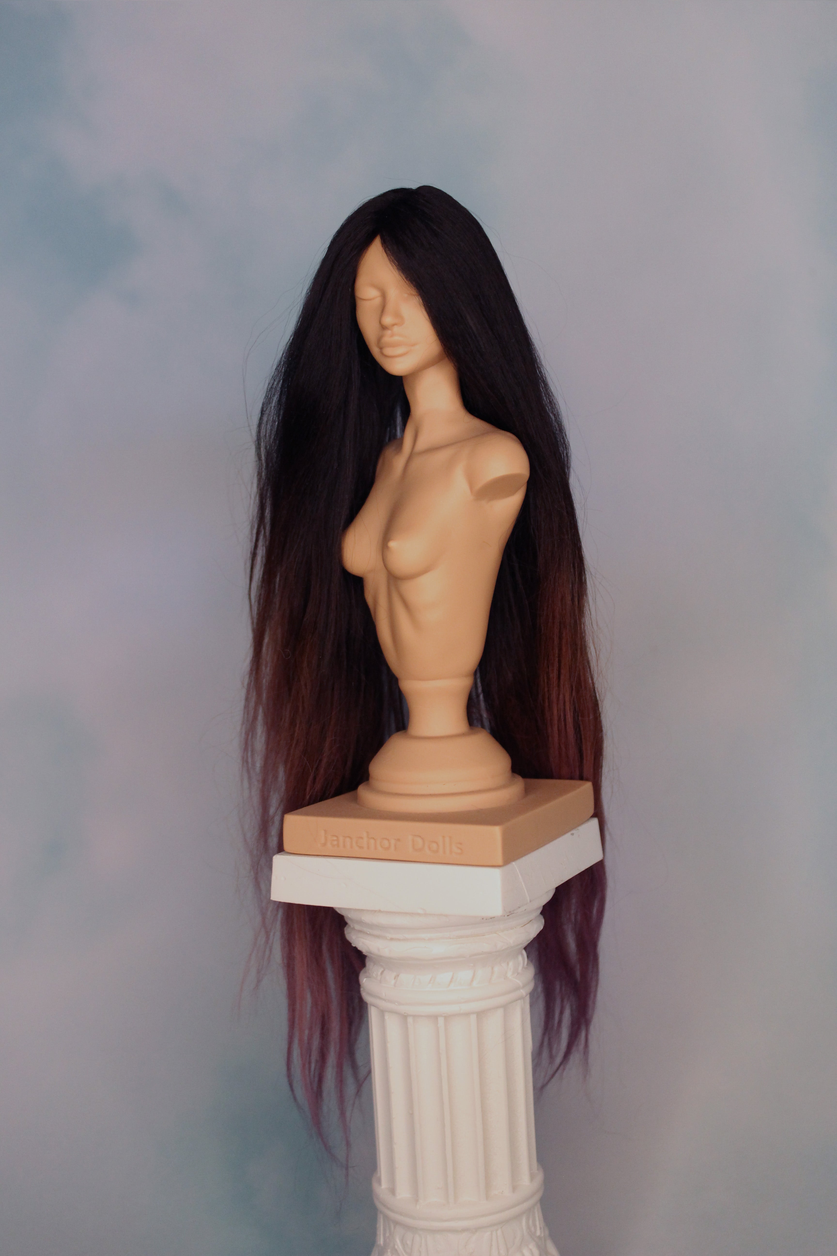 JD's Wig- Ombre Black-purple Long hair