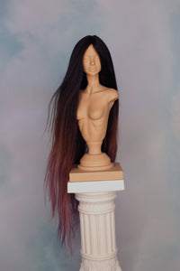 JD's Wig- Ombre Black-purple Long hair