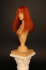 Load image into Gallery viewer, Designer&#39;s Wig- Red-Orange bang
