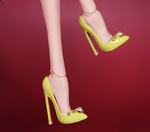 Load image into Gallery viewer, JD Bright Green Point Heels
